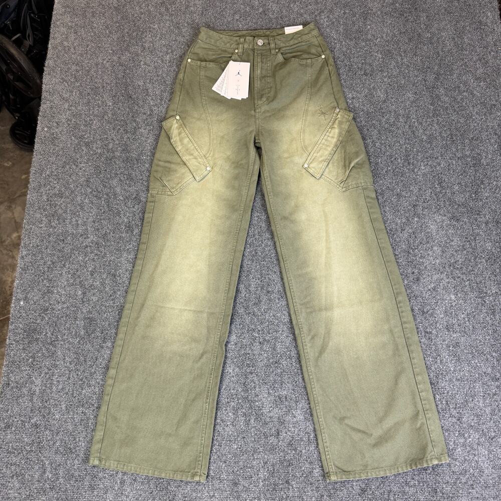 Nike Jordan X Travis Scott Khaki Cargo Pants Womens Size 0 FD9119-325 NWT - Picture 3 of 13